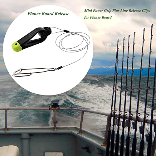 Funornam 4Pcs Power Grip Line Release Clips With 18-Inch Leader For Planer Board, Snap Weight Release Clips For Downrigger Trolling Fishing #TOP3