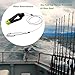 FUNORNAM 4Pcs Power Grip Line Release Clips with 18-Inch Leader for Planer Board, Snap Weight Release Clips for Downrigger Trolling Fishing