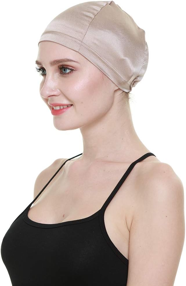 Wig Cap-100% Mulberry Silk Breathable Soft for Bald Head Available All The Year