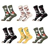 Damen Mädchen Socken (6 Paar) bunt 35-38 Blüten