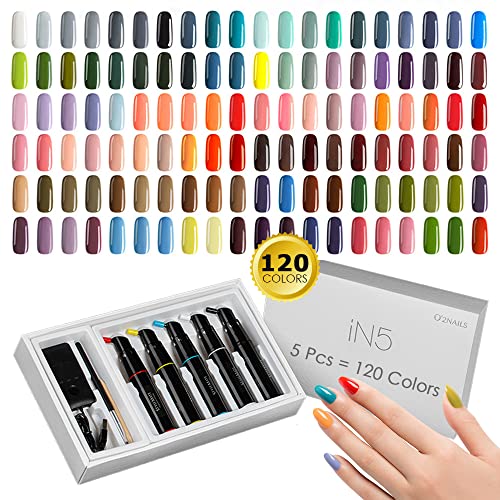O2NAILS 120 Colors Gel Nail Polish Kit With Mini UV