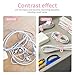 Oligei 25 Pcs Silicone Cable Ties, Cable Ties Reusable, High Elasticity Cord Wraps for Electrical Cords, Cord Organizer for Earphone, Phone Charger(Pink)