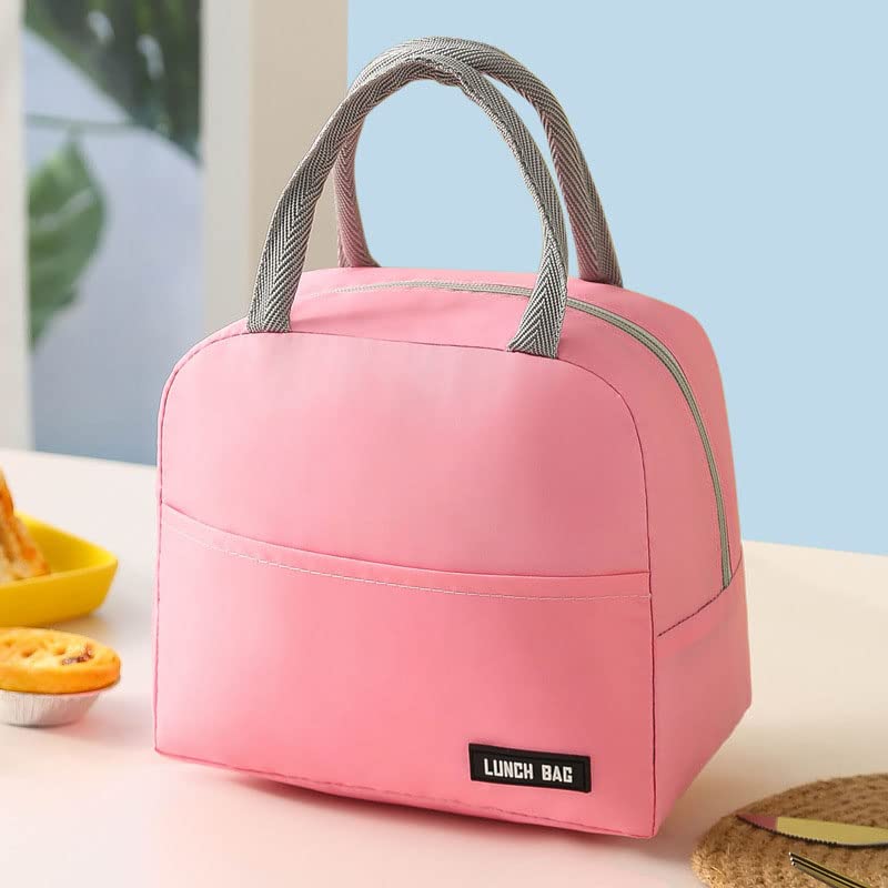 LTGB Cute Lunch Bags for Men Women, Fashion Lunch Box Containers Thermal Lunch Organizer Insulated Lunch Tote Bag for Girls Men Adult Work School Picnic - 23 x 14 x 20 cm (Pink)