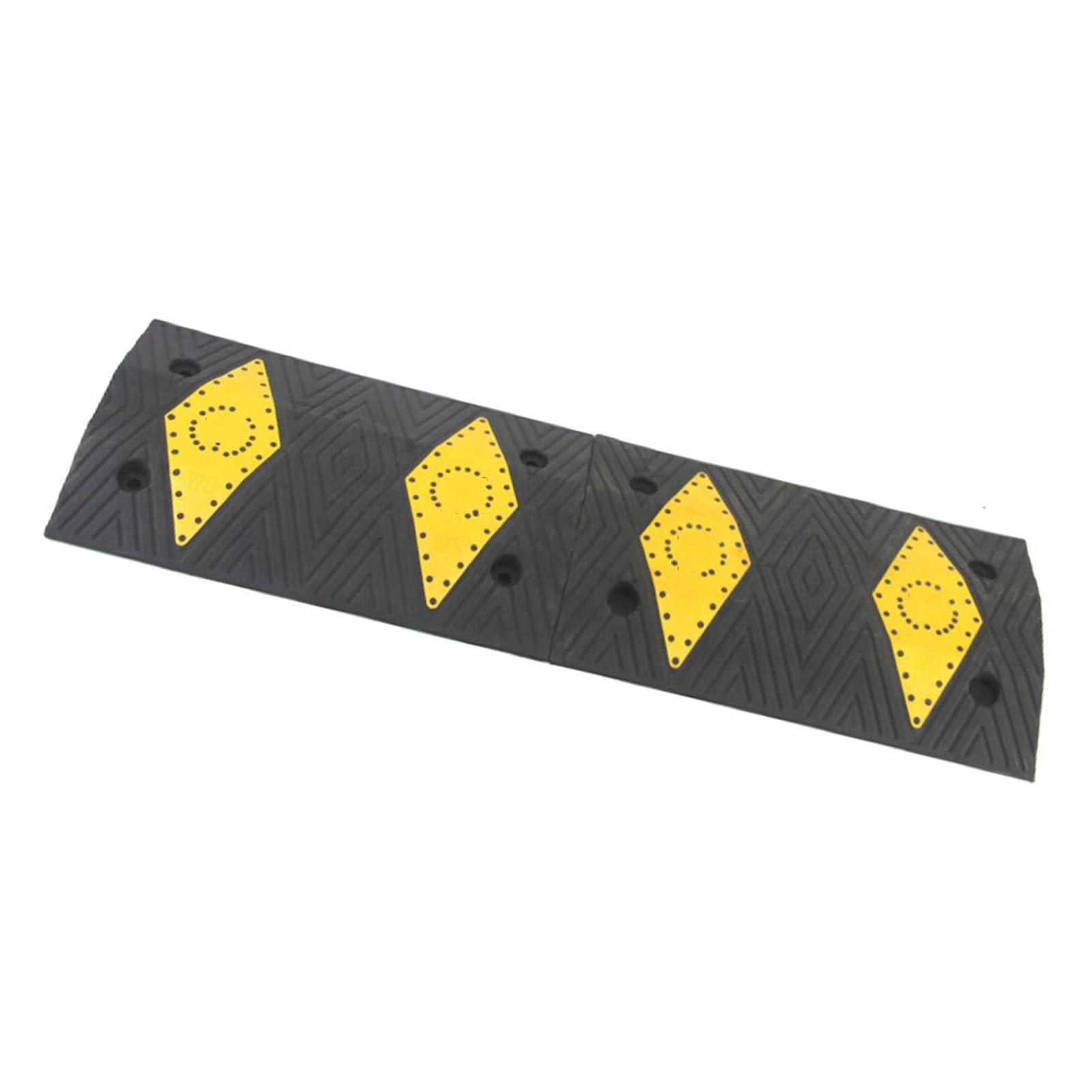 Paquete De 2 Topes De Velocidad De Goma con Anclaje De Perno Y Punta, Productos De Seguridad Vial For Carriles De Asfalto Y Hormigón.(50x35x4CM)