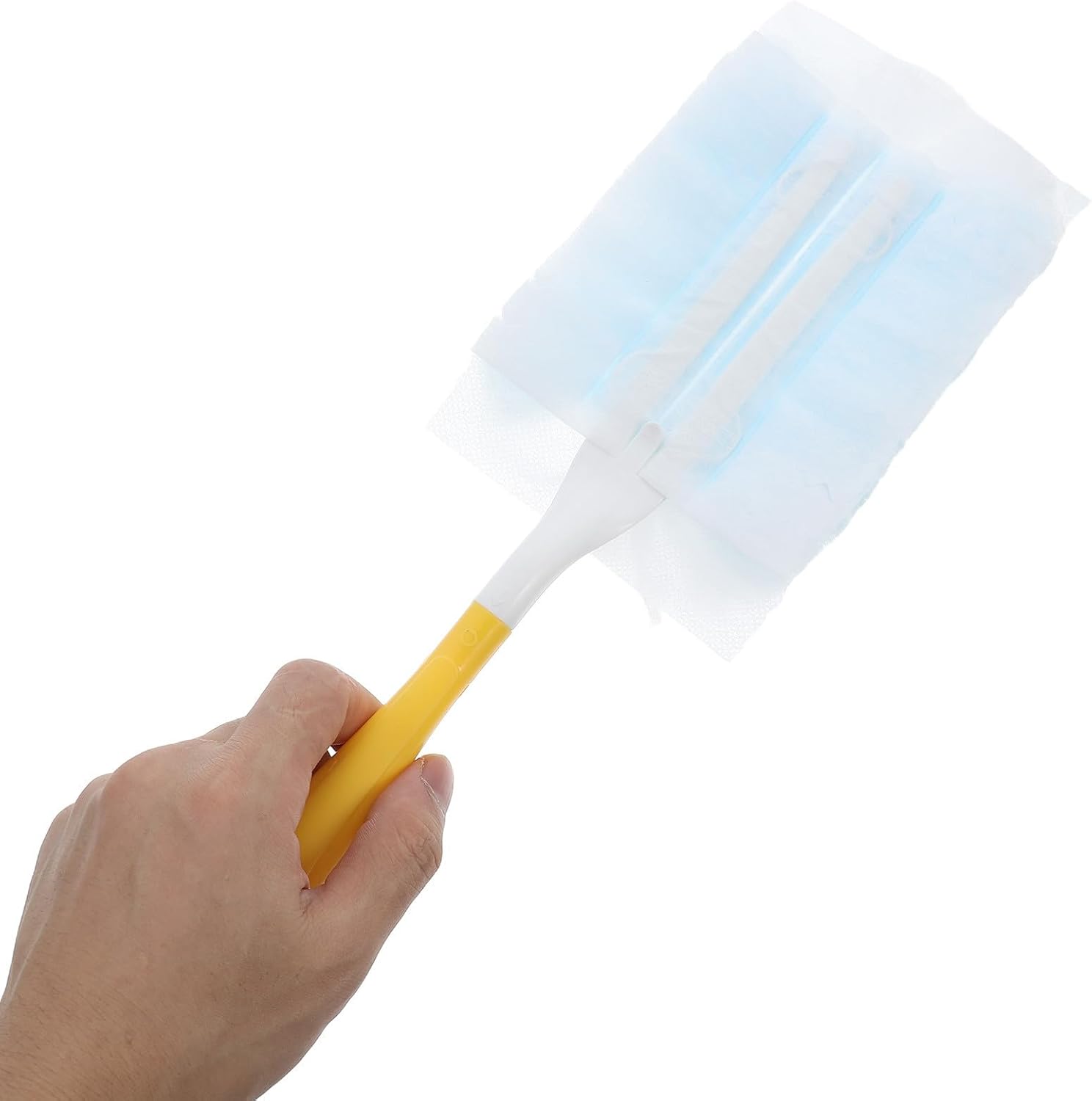 SHINEOFI Duster with Plastic and Extendable Mop 8pcs Lightweight Handle Replacement Snapping Structure for Brush Heads Furniture for Air Vents and Hard-to-Access Spots