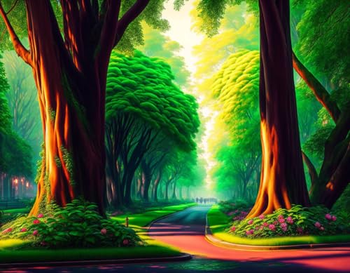 Affiches sur toile décoration murale 58x90cm Green Street affiche salon sans cadre