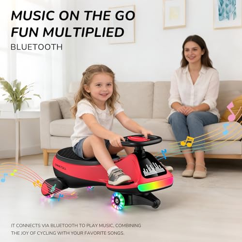 Image of Umatoll 12V Electric Wiggle Car for Kids, Birthday Gifts Toy for Age 3+