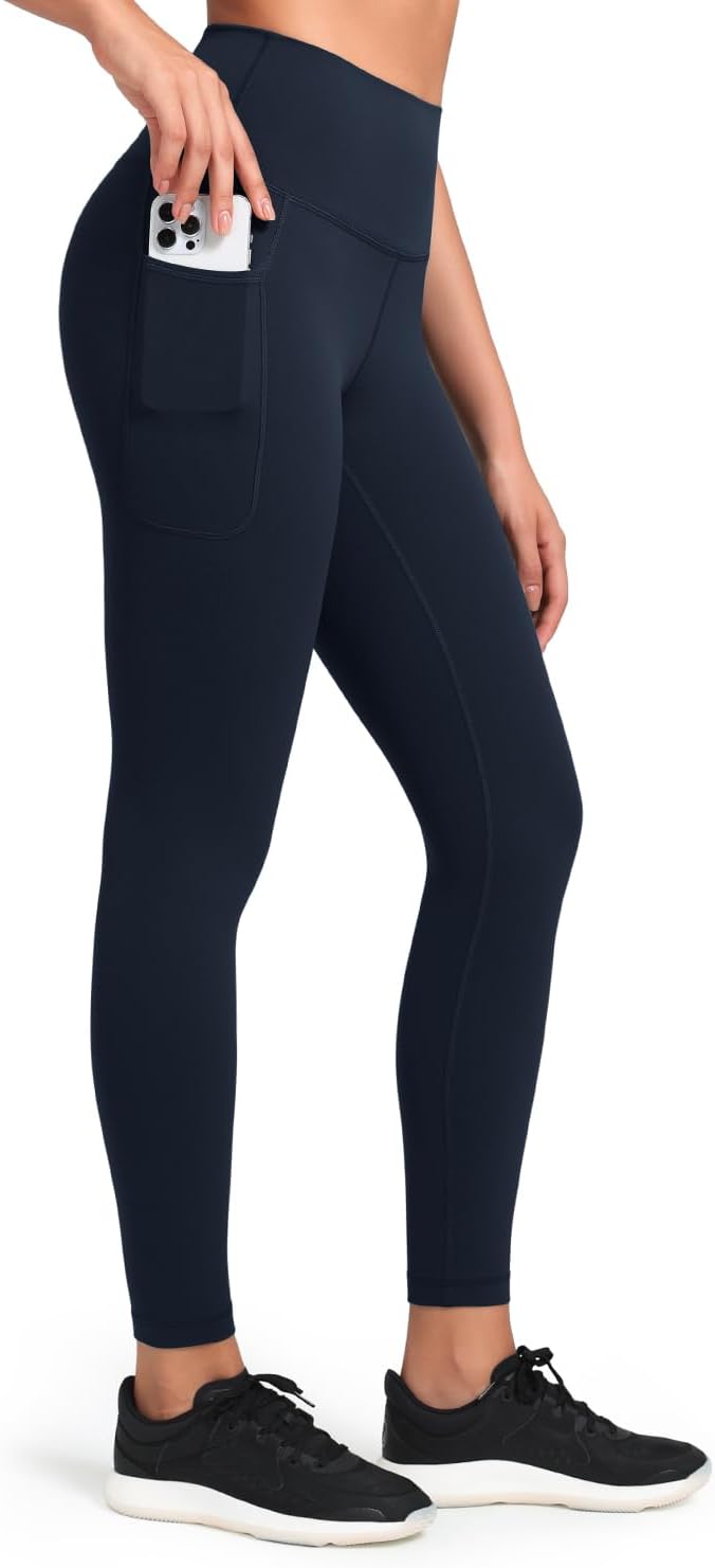 HeyNuts Pro Leggings with Pockets 25'', High Waisted 7/8 Workout Pants