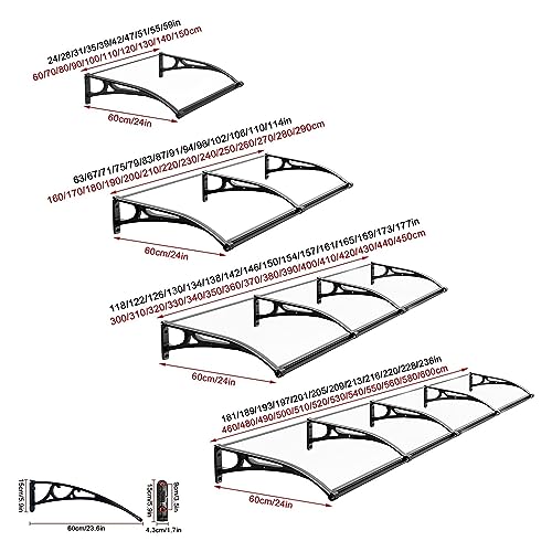 Toldo para ventana de balcón transparente con protección contra rayos UV 5