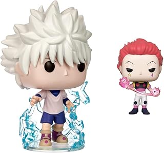 Funko Pop! Animation: Hunter x Hunter - Killua Zoldyck, Multicolor, 3.75 inches & Funko Pop! Animation: Hunter x Hunter - Hisoka, Multicolor,3.75 inches