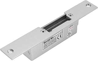 Door Strike, Standard Heavy Duty Electric Strike Lock Power-Off Lock (NO)&Power-Off Unlock (NC) for Access Control System Deadlatches(NO Cathode Lock)
