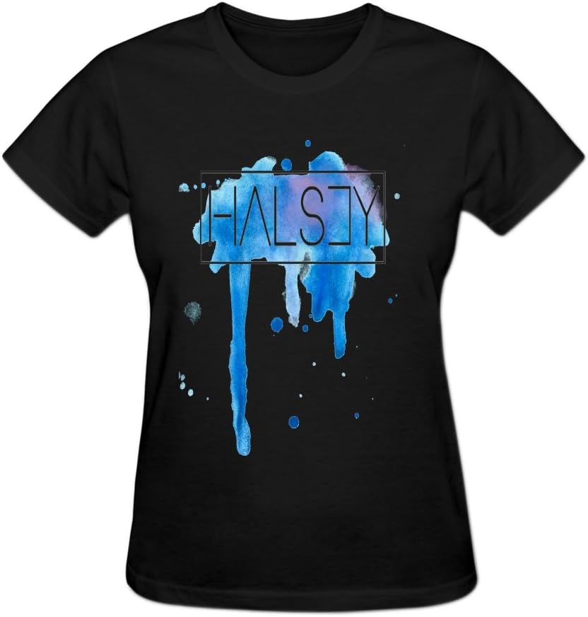 Women's Digital Music Halsey Pre-cotton T Shirt By Eurpeck L Black