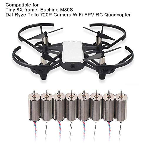 8Pcs 8520 Motor 8.5X20Mm 15000Kv Brushed Motors 4Cw 4Ccw Coreless Motor With Jst-1.25 Connector For D Ji Ryze Tello 720P Camera Wifi Fpv Rc Quadcopter M80S E013 Plus Tiny 8X Frame Kit Etc #TOP2