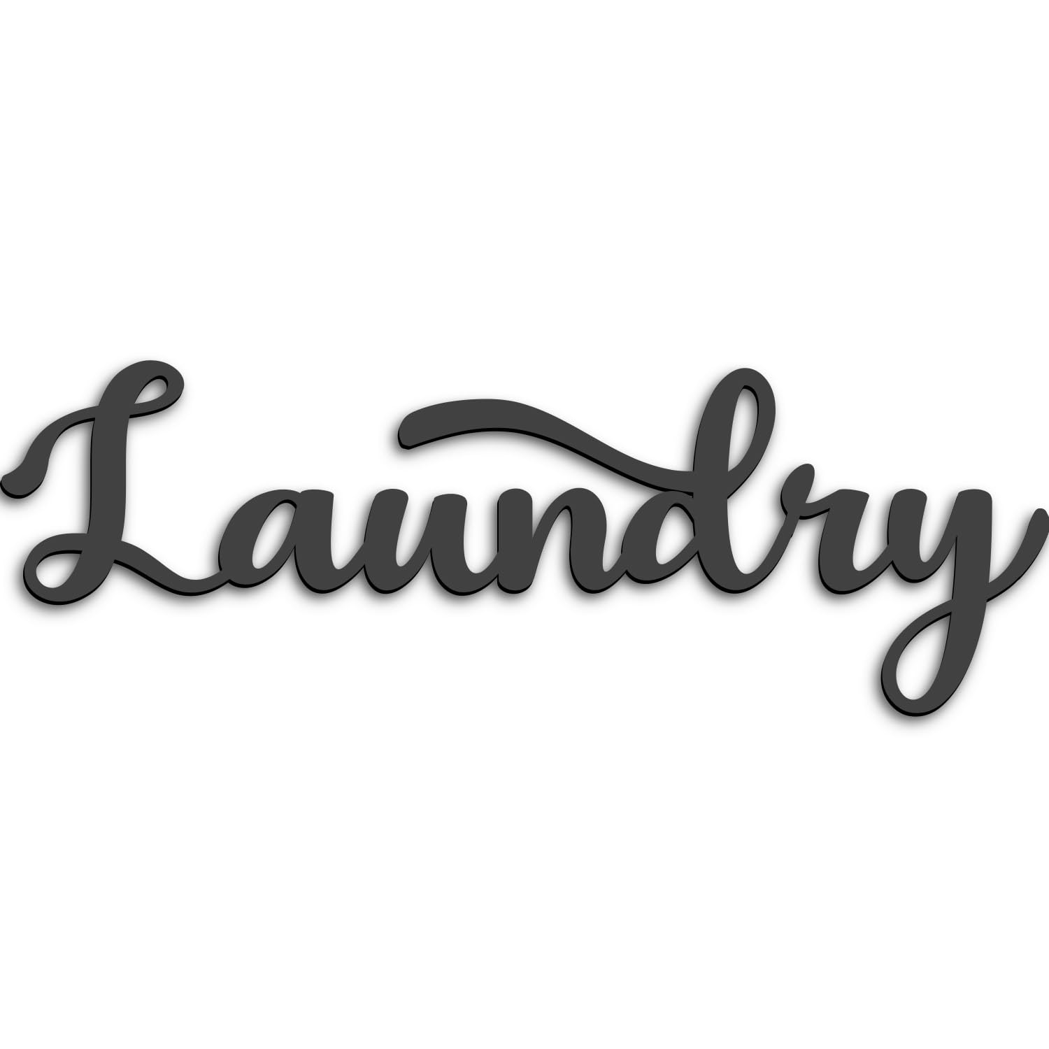 Kas HomeLaundry Sign Metal Laundry Room Decor - Wash Dry Fold Repeat Laundry Wall Arts Signs Vintage Metal Laundry Wall Decor for Laundry Room Bathroom Hanging Decorations (5.7" x 17", Black-L1)
