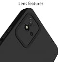 Pikkme Realme Narzo 50i Back Cover Soft Matte Liquid Silicone TPU | Camera Protection | Shockproof Slim Back Case for Realme Narzo 50i (Black) gallery image