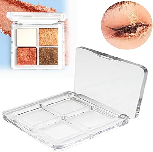 Miniatura 3 de Paleta vacía de lápiz labial con 4 rejillas de sombra de ojos, paleta de maquillaje vacía con bandejas de aluminio y cintas de doble cara para