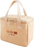 Vista 4 de RICHTRUE Lonchera Kawaii para niñas, lonchera aislada, lindas bolsas de almuerzo para mujeres, lonchera aislada para niños (cereza-Flip)