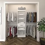 SOLRIG Closet System Tower Kits, Including Clothes Rack Shelves, Organizer Kits, Rods Can Be Cut and