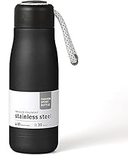 Vacuum Insulated Water Bottle Leak Proof Sports Dual Body Wide Mouth Water Bottle Black