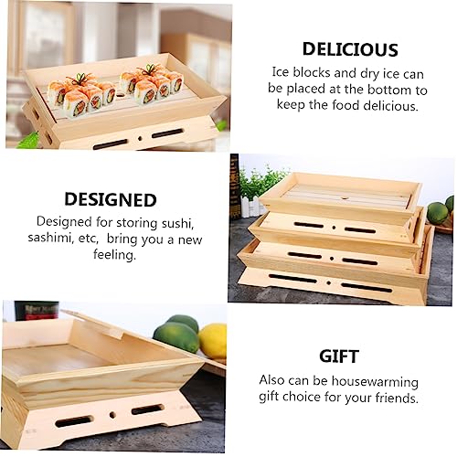 Plato Japonés de Sushi de Madera IMIKEYA Beige miniatura 6