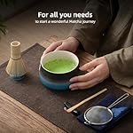 TEANAGOO-Japanese-Matcha-Set-7pcs-Matcha-Whisk-Mtacha-Kit-Matcha-Bowl-with-Pouring-Spout-Bamboo-Matcha-Whisk-chasen-Scoop-chashaku-Whisk-Holder-N23-Gradient-Navy-Matcha-Green-Tea-Powder