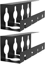 Electrical Wire & Cable Connector for Desk Cable Management - 40x10x11cm Steel Cable Organiser for Clips, for Compatible for Power/Data/Audio Cables, Black