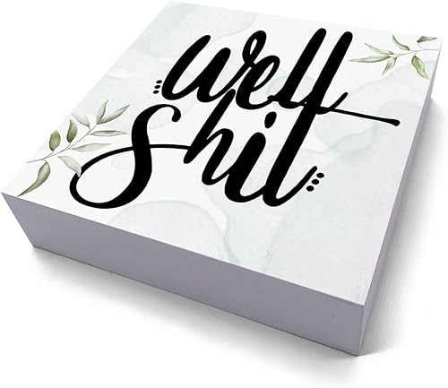 Miniatura 2 de Funny Well - Letrero de madera con tema rústico de baño, caja de madera, arte para el hogar, baño, estante de escritorio, decoración de 5 x 5