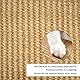 Kratzmatte Katze Sisal Teppich 50x25 cm, Klettverschluss+Doppelseitige Klebefixierung Design Kratzbrett, Kratzwand für Katzen Übernimmt EIN Gewickeltes Kantendesign, Schützt Sofa, Teppiche, Wand