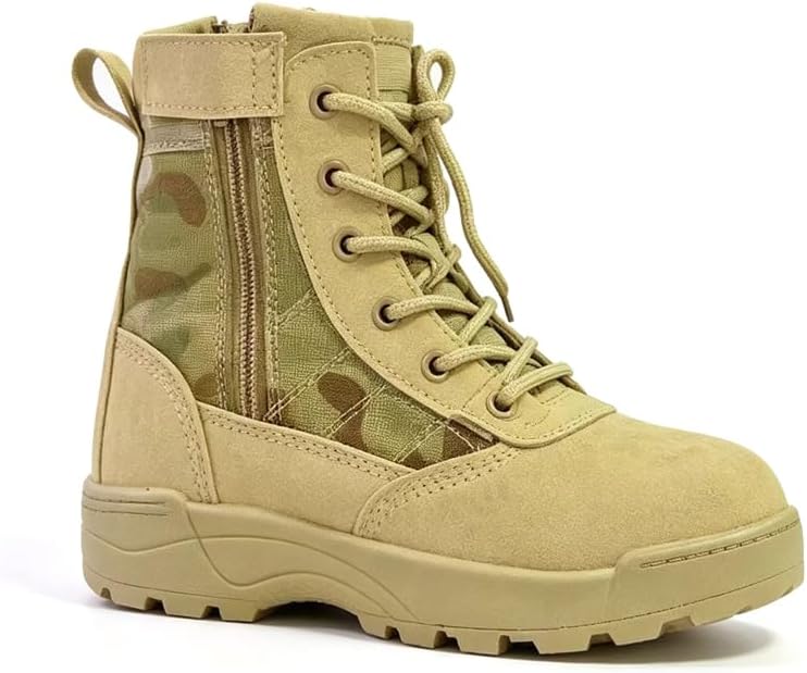 Kids Hiking Boots Boys girls Waterproof Summer Camp Anti-collision Non-slip Desert Boots Military Fan Shoes Work Boots