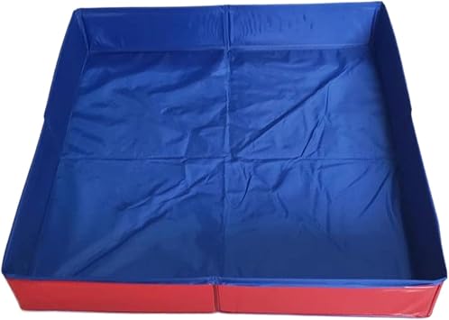 LAFANDE Foldable Dog Pool, PVC Foldable Dog Bath Tub Square-Shaped, Portable Pet Bath Tub Wading Pools Pet Swimming Pool, for Kids and Puppy Small Medium Large Dogs