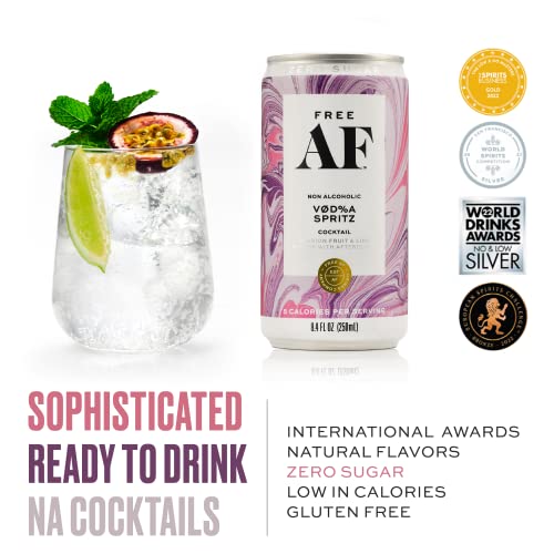 Free Af Apero Spritz & Vodka Spritz Bundle | Non Alcoholic Sparkling Cocktail | Gluten Free, Low Calorie | 24 Pack | 8.4 Fl Oz Cans #TOP2