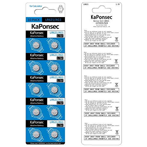 Kaponsec 10 Pack Sr621Sw 364 363 Lr621 164 Ag1 1.5V Button Cell Watch Battery #TOP5