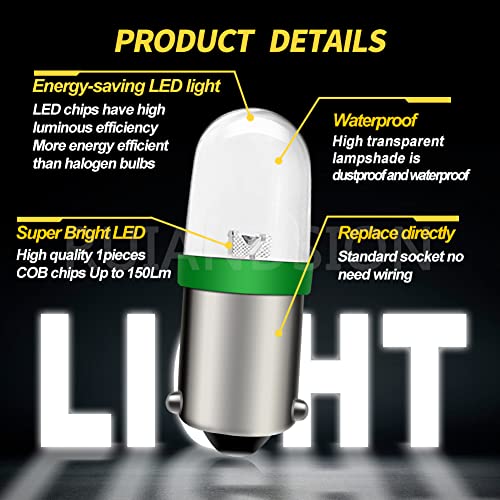 Bombilla LED BA9S verde para señalización industrial miniatura 2