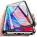 Produktbild Hülle für Xiaomi Redmi Note 11 Pro 5G, Magnetische Adsorption Handyhülle 360 Grad Schutz Aluminiumrahmen mit Gehärtetes Glas, Starke Magneten Stoßfest Metall Flip Case - Schwarz