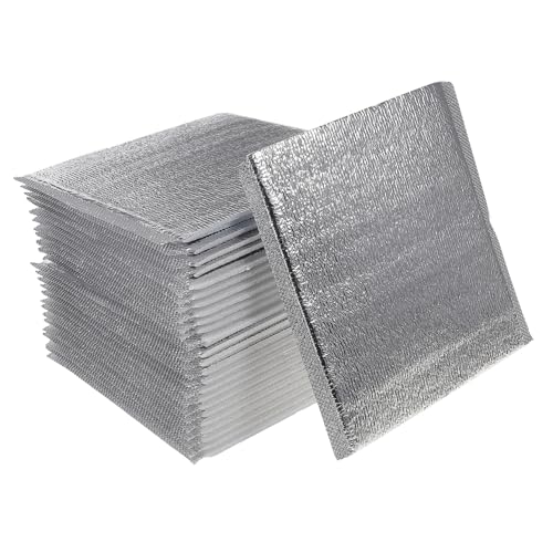 TOBBOMEY 50 piezas Bolsa Térmica Desechable de Aluminio de Bolsa Aislante Gruesa para Alimentos Frescos para Picnic Comida para Llevar y Conservación Diaria