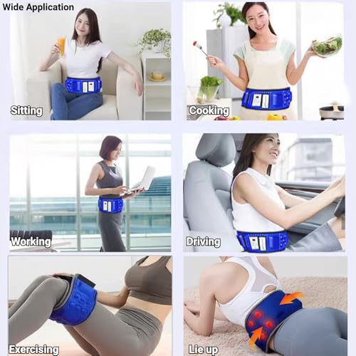 Massagegürtel, Schlankheitsgürtel für Taille, Bauch mit hoher Vibration für Taille, Bauch, Unterleib, Rücken, Hüfte, mit 36 ​​Modi, 2 beheizten roten Lampen, verbessert die Durchblutung