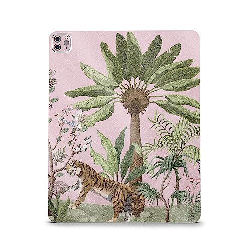 Image of MightySkins Carbon Fiber Skin Compatible with Apple iPad Pro 12.9 inch M2 6th Gen (2022) Full Wrap Kit - Chinoiserie Jungle | Protective, Durable Textured Carbon Fiber Finish | Made in The USA