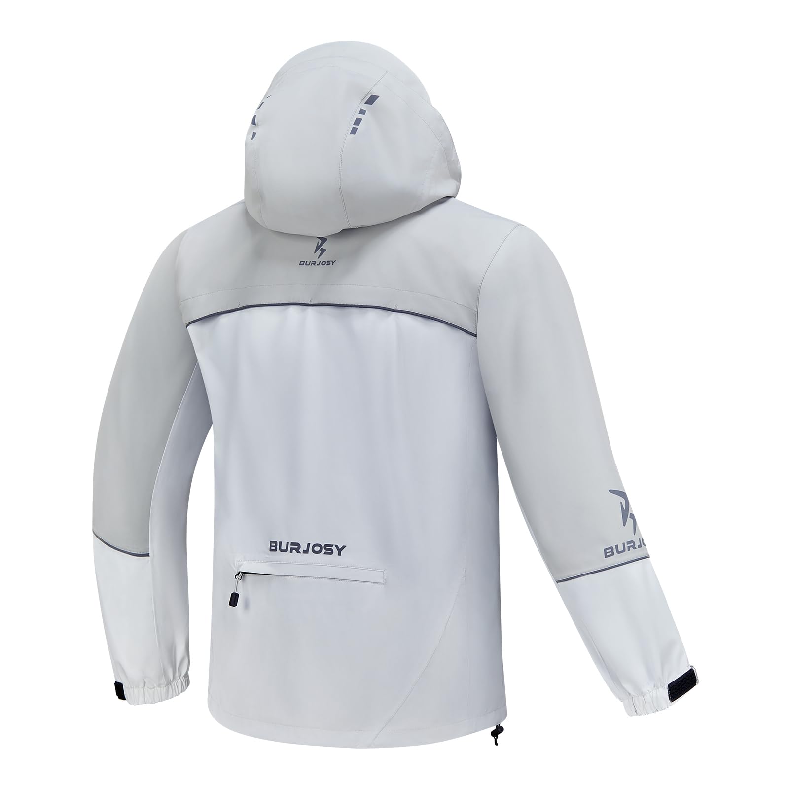 Chubasquero Hombre Impermeable y Transpirable Chaqueta de Lluvia con Bolsillo Trasero Ligera Plegable para Ciclismo Senderismo y Pesca