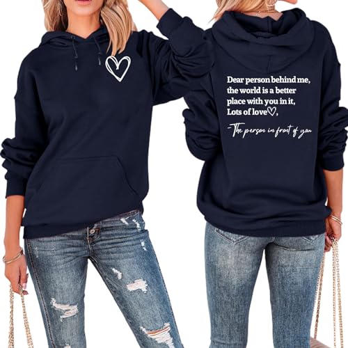 Casual Hooded Sweater Dear Person Behind Me Autumn and Winter Fashion Loose Long-sleeved Shirt2