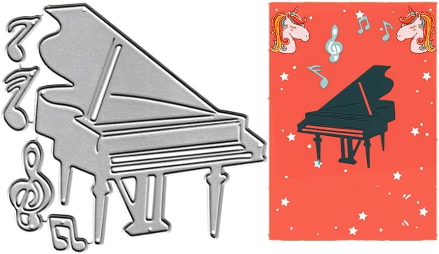 Piano Cutting Dies,Music Note Die Cuts Metal Embossing Stencils Template Mould for Card Scrapbooking and DIY Craft Album Paper Card Decor