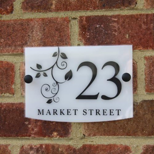 House Number Sign/Address Plaque Modern with Door Number