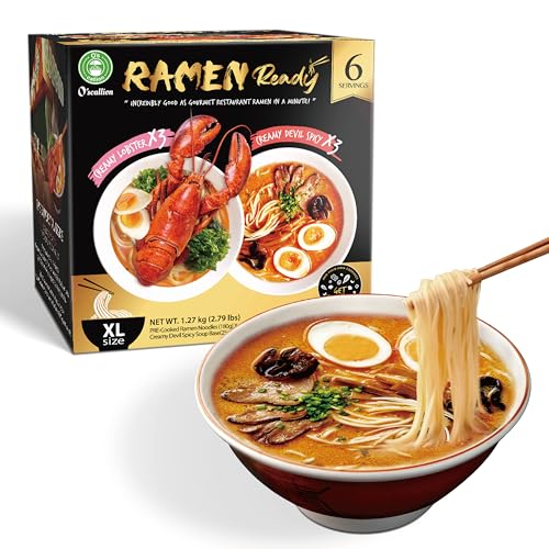O'scallion Ramen Kit - Pack of 6 Ramen Noodles - Ramen Noodles In...