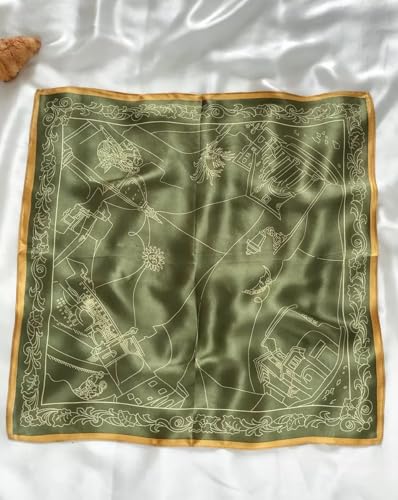 Image of ANDANTINO 100% Mulberry Silk Scarf -21 inch Square Neckerchief with Gift Packed