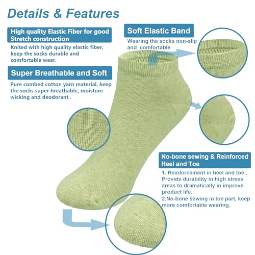 Image of MAGIARTE Womens Cotton Ankle Socks Low Cut Athletic Casual Mutil Color No Show Running Socks for Women