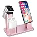 Apple Watch Stand,GUANCHI Aluminum 4 in 1 Apple Watch iPhone AirPods Charger Stand Dock station for Apple Watch 3/2/1/AirPods/iPhone X/8/8Plus/7 Plus/6S/6S Plus/iPad- Rose Gold