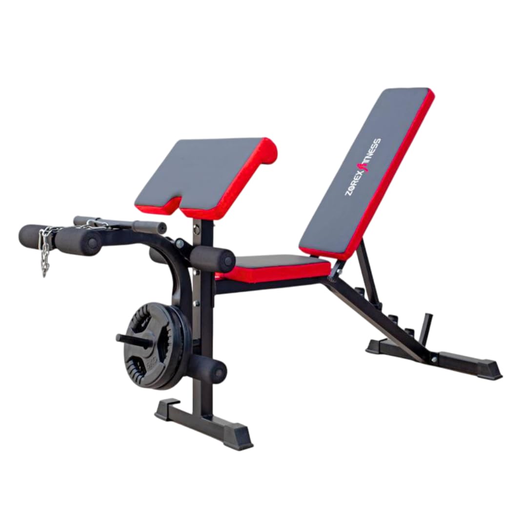 Zorex ZF-110 Adjustable Bench with Preacher pad, Home Gym Multipurpose Weight Training, Adjustable Incline, Decline, Flat Bench|Weightlifting Bench|Home Workout, 250 kg Weight Limit-image-31
