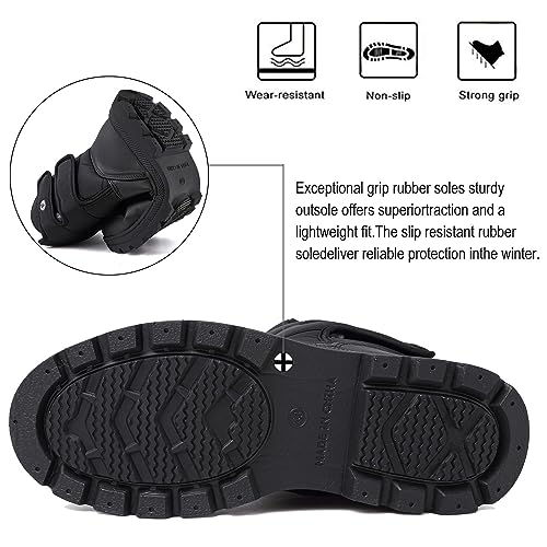 Mens Snow Boots Womens Winter Boots Waterproof Fur Lined Warm Lightweight Ankle Boots High Top Slip On Anti-Slip Casual Outdoor Shoes Booties4