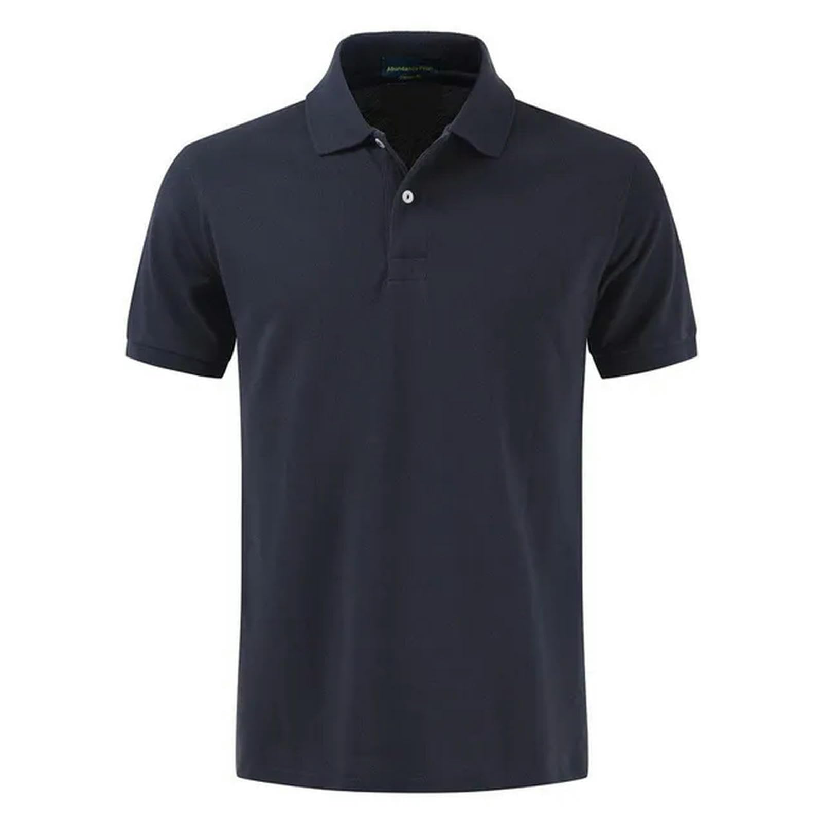 TEidea Męskie T-shirty Moda Dopasowana Koszula Z Krótkim Rękawem Casual Lapel Męska Bawełniana Koszulka, I, L