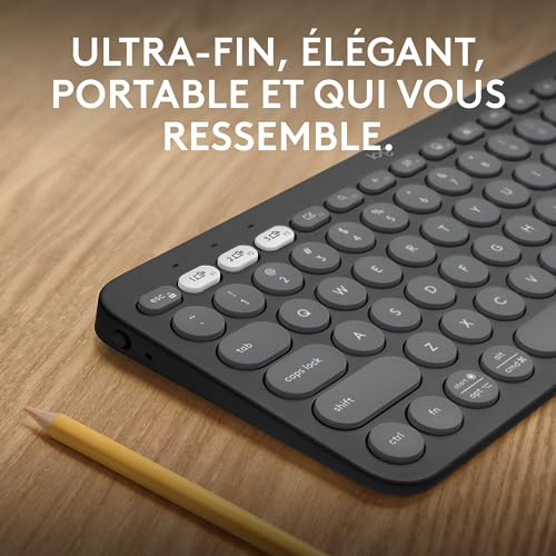 Pebble Keys 2 K380s - AZERTY French Layout, Graphite - Tastiera gaming - Immagine 1