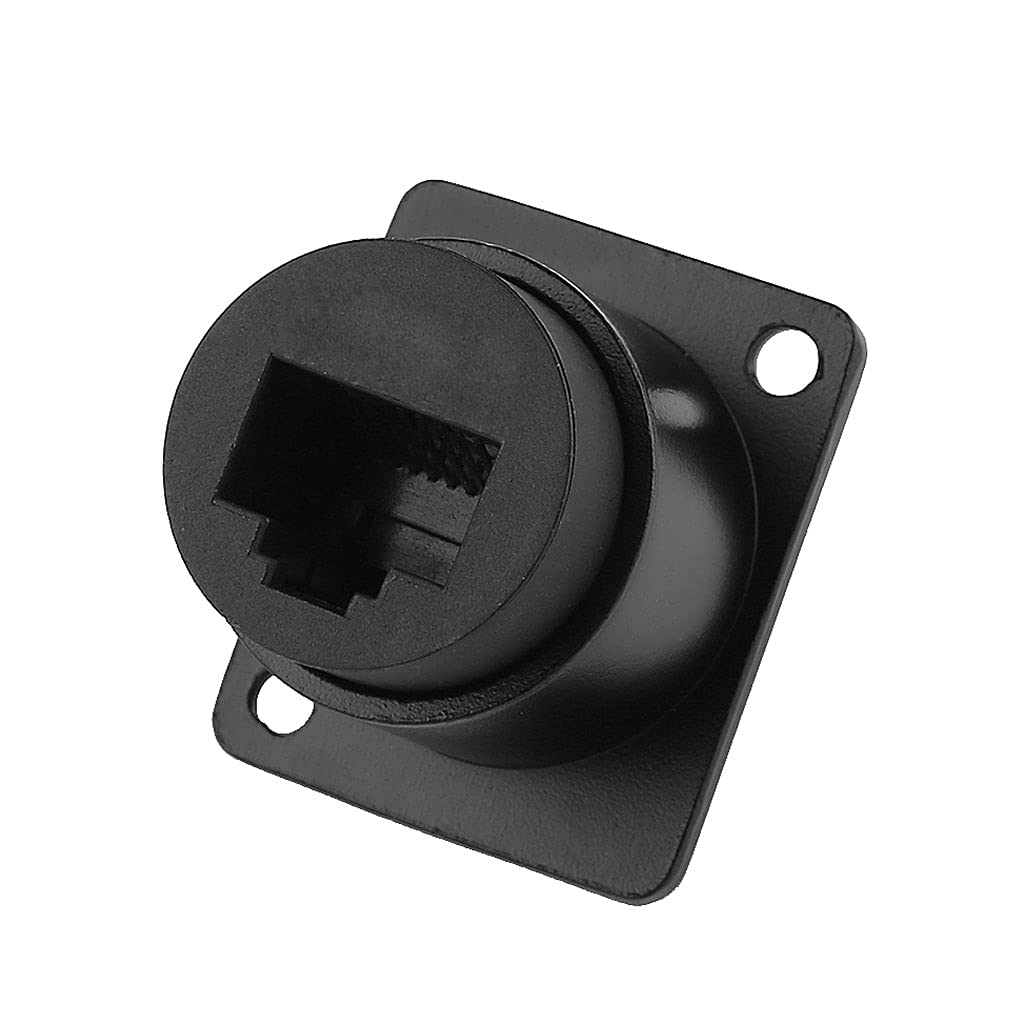 icepc RJ45 Cat6 Socket DType Module Shielded Industrial Panel Mount Bulkhead Female/Female Feed